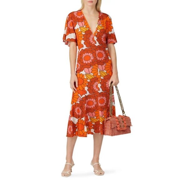 💕DODO BAR OR💕 Valeria Dress ~ Floral Print 46 Vintage Inspired 70s Woodstock - Picture 3 of 14